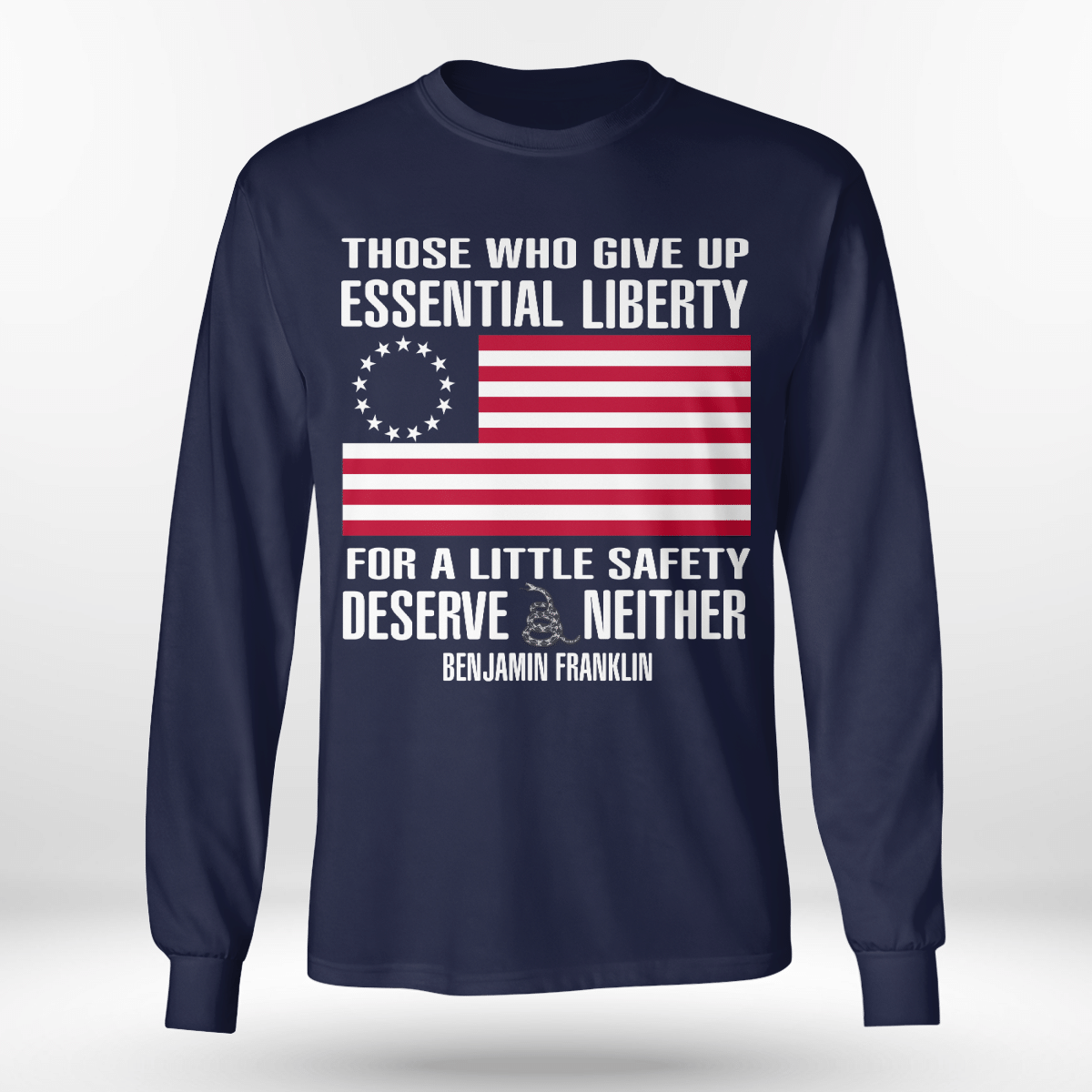 those-who-give-up-essential-liberty-shirt-long-sleeve-tee-navy-s-1.png Those Who Give Up, Essential Liberty Shirt Long Sleeve Tee Navy S