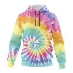 Tie Dye All Over Print 3D Hoodie 3D Hoodie Black S