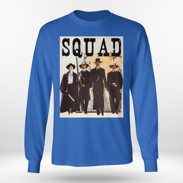 Tombstone Squad Shirt Long Sleeve Tee Royal Blue S