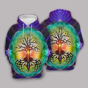 Tree Of Life Light of Tree 3D All Over Print Hoodie 3D Hoodie Blue S