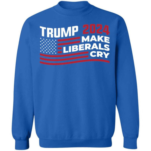Trump 2024 Make Liberals Cry American Flag Christmas Shirt Sweatshirt Royal S