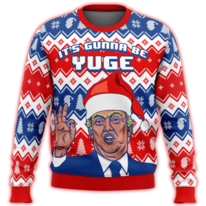 Trump It's Gunna Be Yuge Christmas Sweater AOP Sweater Red S