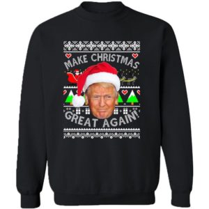 Trump Make Christmas Great Again Christmas Sweatshirt Sweatshirt Black S