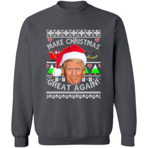Trump Make Christmas Great Again Christmas Sweatshirt Sweatshirt Navy S