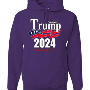 Trump President 2024 Shirt Save America Hoodie Hoodie Purple S