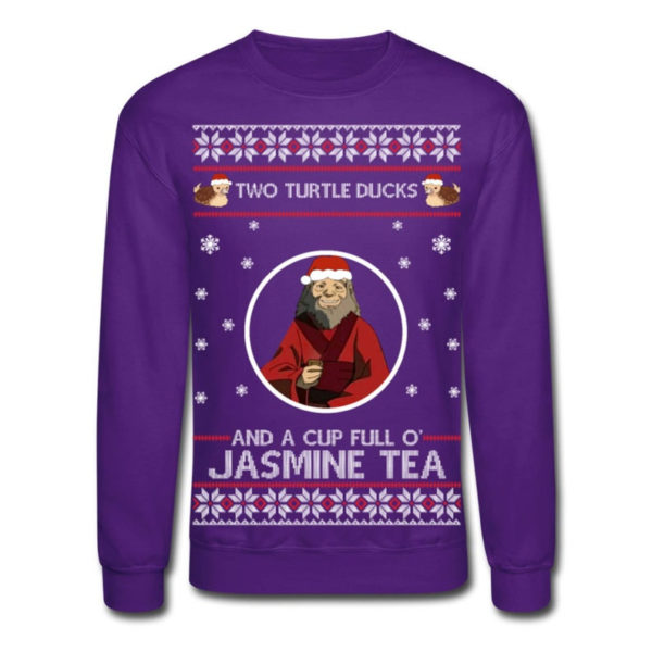 Two Turtle Ducks And A Cup Full O' Jasmine Tea Christmas Sweatshirt product photo 3