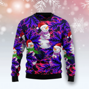 Ugly Snowman Gift Holiday Christmas 3D Sweater AOP Sweater Blue S