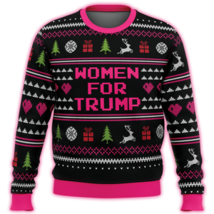 Women For Trump Christmas Gift Sweater AOP Sweater Pink S