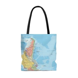 World Map, USA Map All Over Print Tote Bag product photo 5