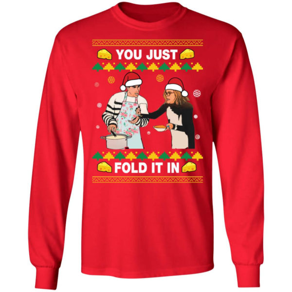 You Just Fold It In Cooking Lover Shirt Long Sleeve Red S