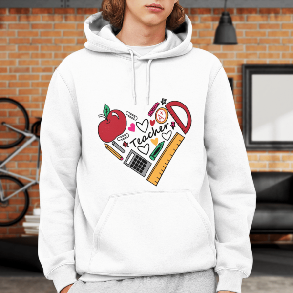 Teach Love Inspire, Teacher Tools Hear Back To School, First Grade Teacher Shirt Product Photo