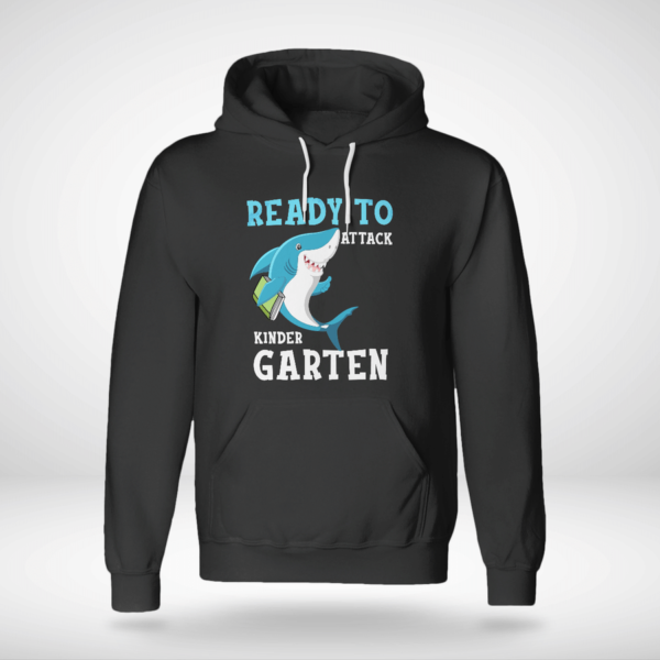 Ready To Attack Kinder Garten, Shark Kinder Garten Back To School Shirt Product Photo