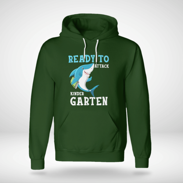 Ready To Attack Kinder Garten, Shark Kinder Garten Back To School Shirt Product Photo