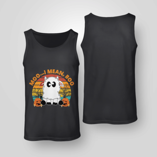Moo I Mean Boo Ghost Cow Halloween Shirt Product Photo