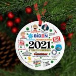 2021 Year To Remember Christmas Circle Ornament Circle Ornament White 1-pack