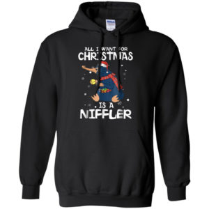 All I Want For Christmas Is A Niffler Christmas Shirt Hoodie Black S
