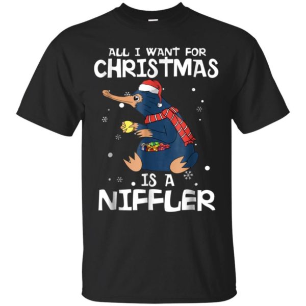 All I Want For Christmas Is A Niffler Christmas Shirt Unisex T-Shirt Black S
