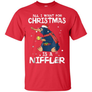 All I Want For Christmas Is A Niffler Christmas Shirt Unisex T-Shirt Red S