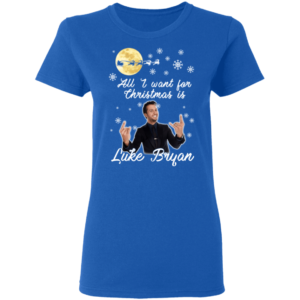 all i want for christmas is luke bryan christmas t shirt hoodie ladies t shirt royal s 1 300x300 image All I Want For Christmas Is Luke Bryan Christmas T-Shirt Hoodie Ladies T-Shirt Royal S