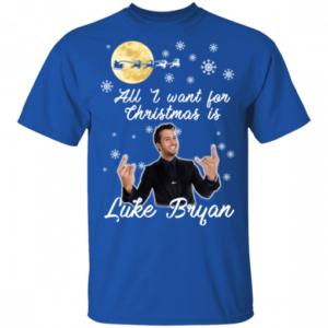 all i want for christmas is luke bryan christmas t shirt hoodie unisex t shirt royal s 1 300x300 image All I Want For Christmas Is Luke Bryan Christmas T-Shirt Hoodie Unisex T-Shirt Royal S