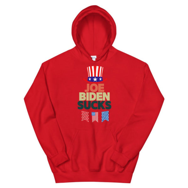 American Flag Hat Joe Biden Sucks Christmas Shirt Hoodie Red S