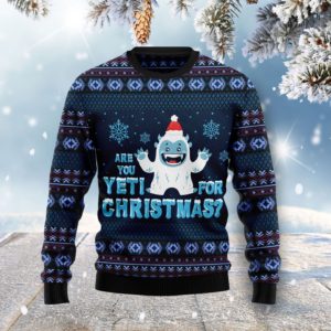 Are You Yeti For Christmas Ugly Christmas Sweater AOP Sweater Navy S