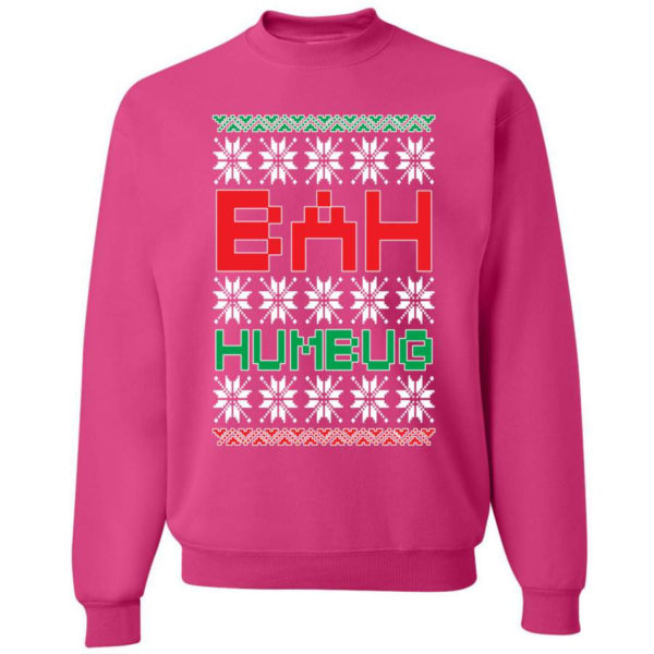 Bah Humbug Funny Christmas Sweatshirt Sweatshirt Fuschia S