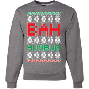 Bah Humbug Funny Christmas Sweatshirt Sweatshirt Heather Grey S