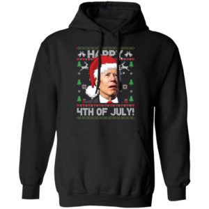 Biden Happy 4th Of July Christmas Sweatshirt Hoodie Black S