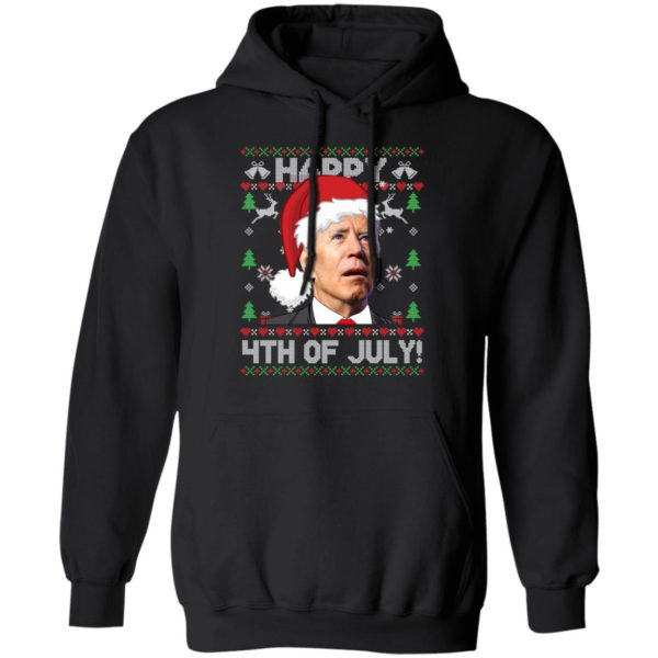Biden Happy 4th Of July Christmas Sweatshirt Hoodie Black S