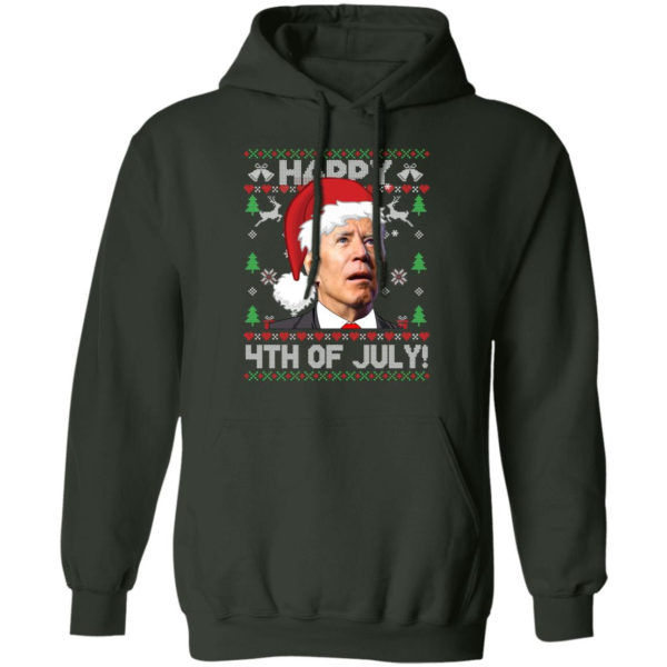 Biden Happy 4th Of July Christmas Sweatshirt Hoodie Forest Green S