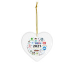 Binden 2021 A Year To Remember Ceramic Ornaments Heart One Size