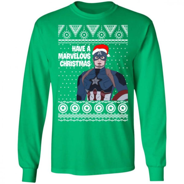 Captain Have A Marvelous Christmas Shirt Long Sleeve Irish Green S