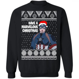 Captain Have A Marvelous Christmas Shirt Sweatshirt Black S
