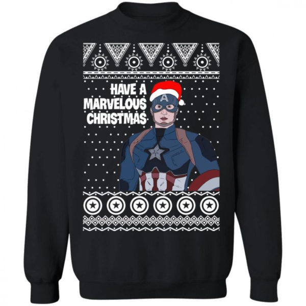 Captain Have A Marvelous Christmas Shirt Sweatshirt Black S