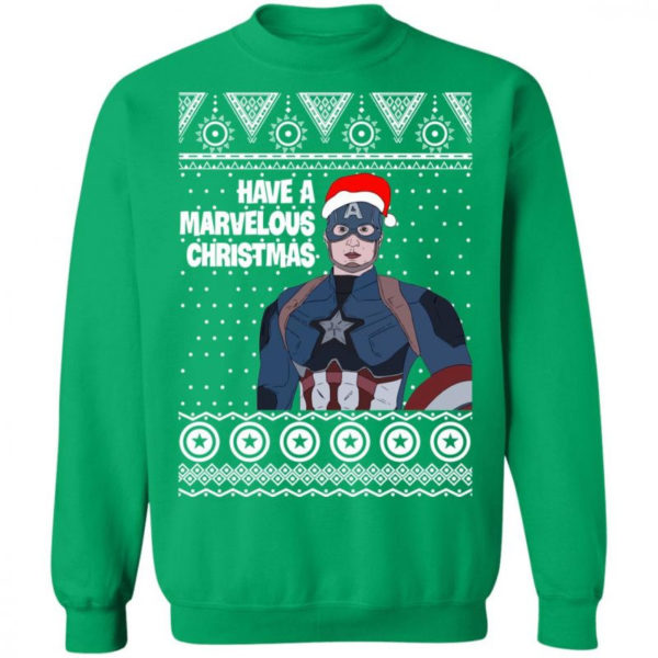 Captain Have A Marvelous Christmas Shirt Sweatshirt Irish Green S