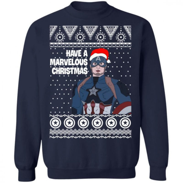 Captain Have A Marvelous Christmas Shirt Sweatshirt Navy S