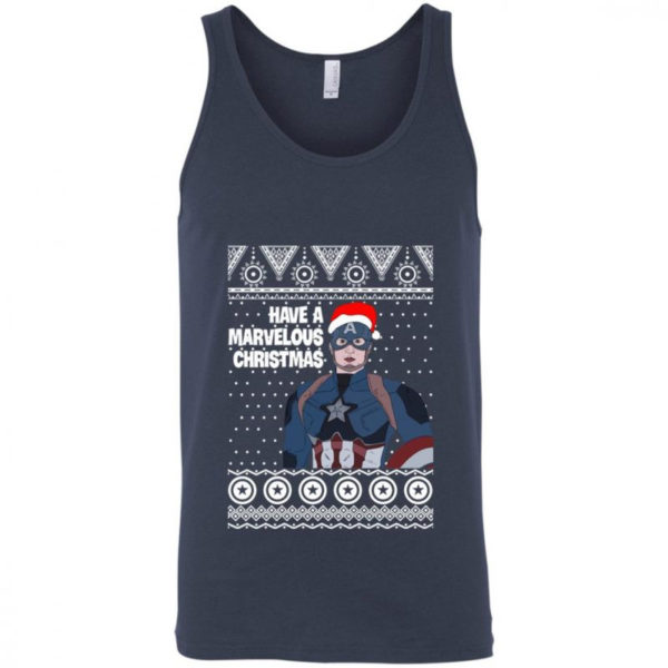 Captain Have A Marvelous Christmas Shirt Unisex Tank Top Navy S