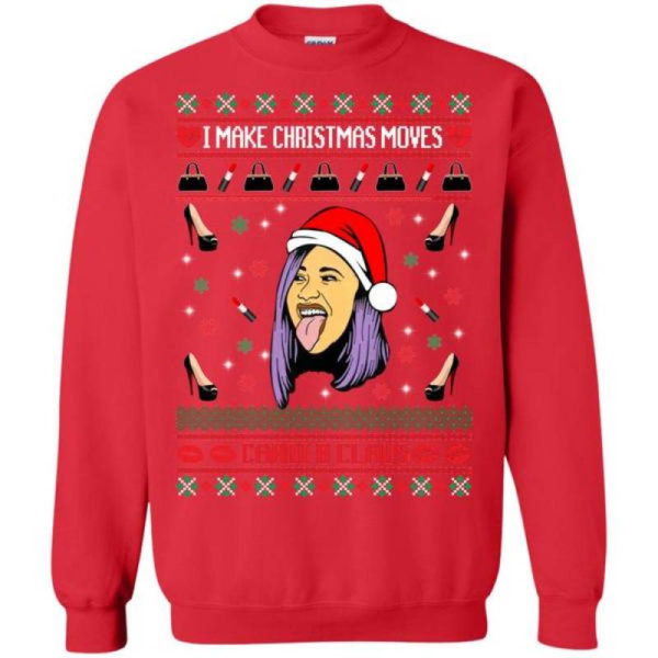Cardi B Make Christmas Moves Shirt Sweatshirt Red S