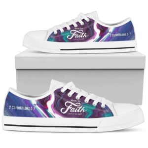 Christian Walk by Faith Low Top Shoes For Men And Women - Men's Shoes - White