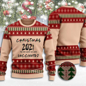 Christmas 2021 The one Where we Were Vaccinated Sweater product photo 2