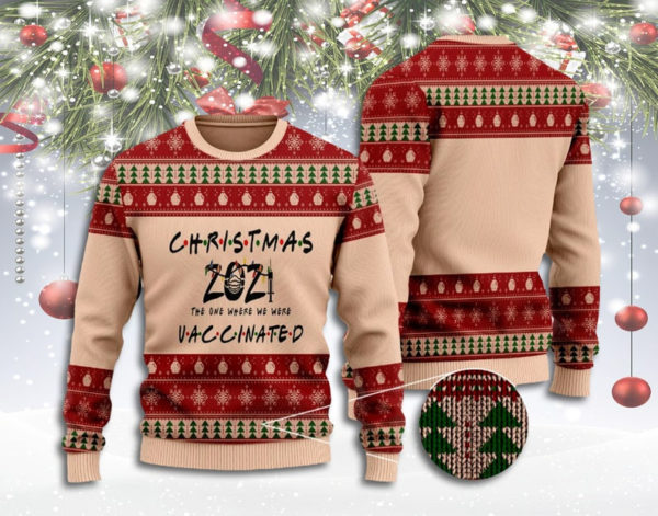 Christmas 2021 The one Where we Were Vaccinated Sweater product photo 2