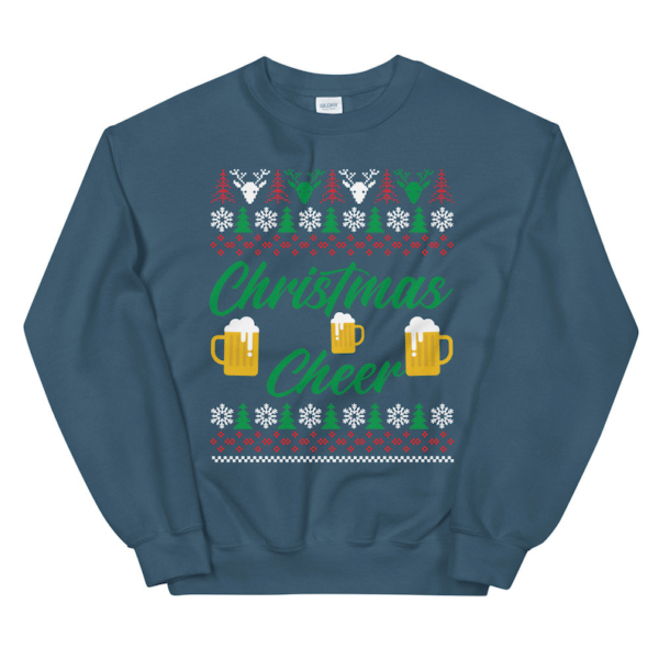 Christmas Cheer Beer Lover Christmas Sweatshirt Sweatshirt Indigo Blue S