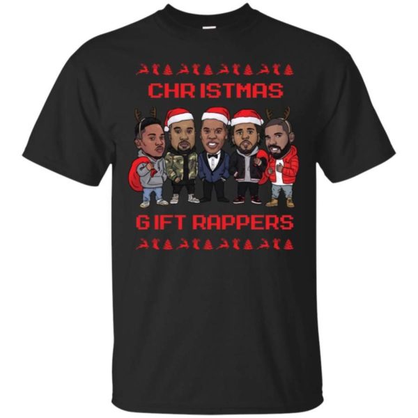 Christmas Gift Rappers Funny Christmas Shirt Unisex T-Shirt Black S