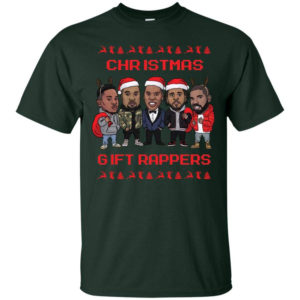 Christmas Gift Rappers Funny Christmas Shirt Unisex T-Shirt Forest Green S