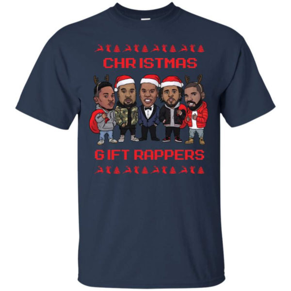 Christmas Gift Rappers Funny Christmas Shirt Unisex T-Shirt Navy S
