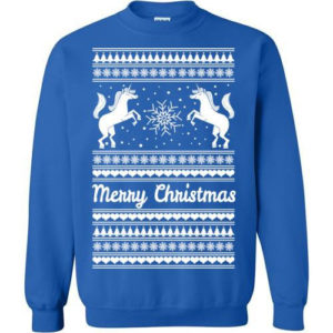 Couple Unicorn Christmas Sweatshirt Sweatshirt Royal S