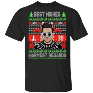 David Best Wishes Warmest Regards Christmas Shirt Unisex T-Shirt Black S