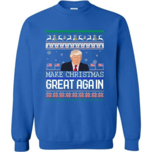 Donald Trump American Flag Make Christmas Great Again Christmas Shirt Sweatshirt Royal S