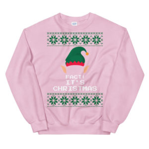 Dwight Schrute Elf Fact It's Christmas Sweatshirt Sweatshirt Light Pink S